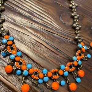 Dainty Choker Necklace Turquoise Coral